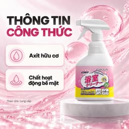 Chai xịt tẩy cặn canxi phòng tắm EVGULA 500 ml, vệ sinh kính, gạch và vòi inox 8