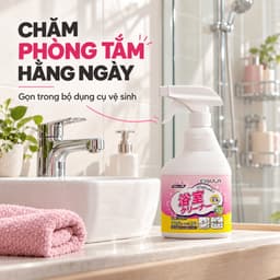 Chai xịt tẩy cặn canxi phòng tắm EVGULA 500 ml, vệ sinh kính, gạch và vòi inox 7
