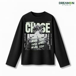 Áo thun dài tay Nam Nữ "Chase Gains Never Stop - Thần Lực Bất Diệt" Áo Long Sleeve Oversize form rộng thoải mái 8