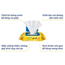 Chai Tẩy Trắng Giày Plac Có Đầu Chùi và Bịch 30 Khăn Lau Giày, Dép, Túi Xách (vàng). LMS 9