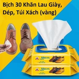Chai Tẩy Trắng Giày Plac Có Đầu Chùi và Bịch 30 Khăn Lau Giày, Dép, Túi Xách (vàng). LMS 8