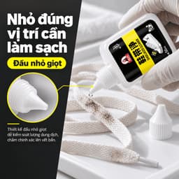 Dung dịch làm sạch dây giày BIKI 50ml, hỗ trợ xử lý vết đen do khoen xỏ dây 4