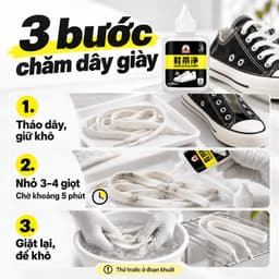 Dung dịch làm sạch dây giày BIKI 50ml, hỗ trợ xử lý vết đen do khoen xỏ dây 5