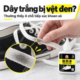 Dung dịch làm sạch dây giày BIKI 50ml, hỗ trợ xử lý vết đen do khoen xỏ dây 2