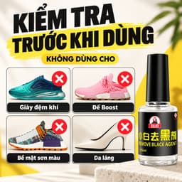 Dung dịch xử lý vết đen trên giày 15 ml, đầu quét tích hợp hỗ trợ làm sạch vết cọ xát 8