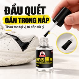 Dung dịch xử lý vết đen trên giày 15 ml, đầu quét tích hợp hỗ trợ làm sạch vết cọ xát 4