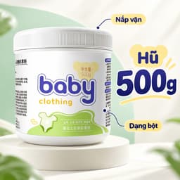 Bột tẩy vết bẩn quần áo trẻ em QIAODAIMEI 500g, hỗ trợ làm sạch vết sữa, thức ăn và ố vàng 6