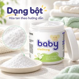 Bột tẩy vết bẩn quần áo trẻ em QIAODAIMEI 500g, hỗ trợ làm sạch vết sữa, thức ăn và ố vàng 8