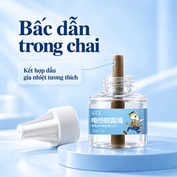 Máy xông đuổi muỗi cắm điện QIAODAIMEI và chai dung dịch 45ml, phân loại đầu máy hoặc chai thay thế 4