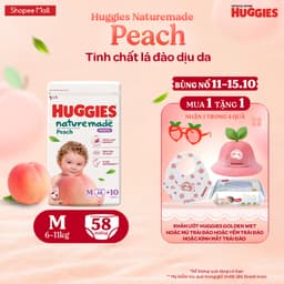 Tã quần Huggies Naturemade Peach M48+10/ L44/ XL38/ XXL26 1