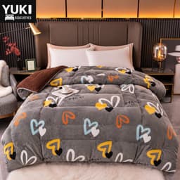 Chăn Đông Ấm Áp BAMBOO, Chăn Lông Thỏ Yuki Dày Dặn, Mềm Mịn Giữ Ấm, Nhiều Họa Tiết Dễ Thương 3
