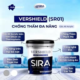 Sơn chống thấm đa năng chống thấm mái nhà, máng xối, sân thượng- Sira SR01 3