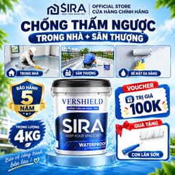 Sơn chống thấm đa năng chống thấm mái nhà, máng xối, sân thượng- Sira SR01 1