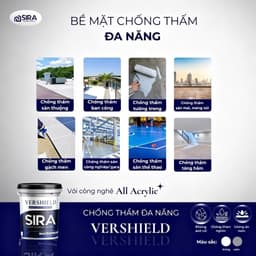 Sơn chống thấm đa năng chống thấm mái nhà, máng xối, sân thượng- Sira SR01 2