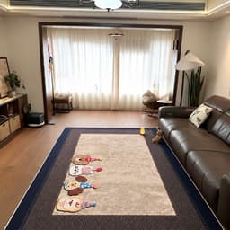 Thảm Trải Sàn Phòng Khách BAMBOO Họa Tiết 5D, Thảm Lót Sàn Trang Trí Phòng Ngủ, Êm Ái Sang Trọng 5
