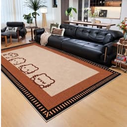 Thảm Trải Sàn Phòng Khách BAMBOO Họa Tiết 5D, Thảm Lót Sàn Trang Trí Phòng Ngủ, Êm Ái Sang Trọng 6