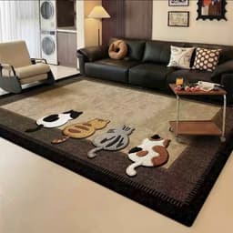 Thảm Trải Sàn Phòng Khách BAMBOO Họa Tiết 5D, Thảm Lót Sàn Trang Trí Phòng Ngủ, Êm Ái Sang Trọng 8