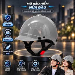 Mũ Bảo Hiểm LƯỠI TRAI NAM/NỮ  ĐỦ MÀU KHOÉT - Bảo Hành 12 tháng 1