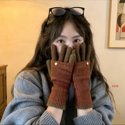 🧤🤎 GĂNG TAY LEN PHỐI MÀU – ẤM ÁP, THANH LỊCH, DIỆN ĐÔNG CỰC XINH! 🤎🧤 2
