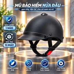 Nón Bảo Hiểm LƯỠI TRAI NAM - ĐỦ MÀU Có Giấy Kiểm Định An Toàn , Bảo Hành 12 tháng 1