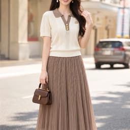 Áo Len Nữ Dệt Thừng Tag Tim Thanh Lịch Phong Cách Hàn Quốc Tay Ngắn Thời Trang Tiểu Thư 3