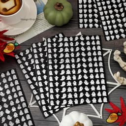 Set 4 Tấm Sticker Halloween Mini Hình Ma Và Bí Ngô Trang Trí Decor Halloween 3