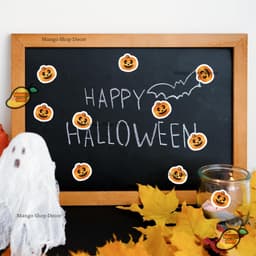 Set 4 Tấm Sticker Halloween Mini Hình Ma Và Bí Ngô Trang Trí Decor Halloween 6