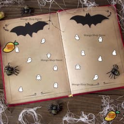 Set 4 Tấm Sticker Halloween Mini Hình Ma Và Bí Ngô Trang Trí Decor Halloween 4