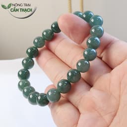 [Nông Trại Cẩm Thạch] Chuỗi Ngọc Cẩm Thạch Lam Ngọc Type A Kích Thước Hạt 9mm, Kèm Giấy Kiểm Định 4