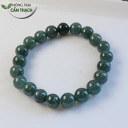 [Nông Trại Cẩm Thạch] Chuỗi Ngọc Cẩm Thạch Lam Ngọc Type A Kích Thước Hạt 9mm, Kèm Giấy Kiểm Định 3