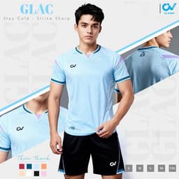 [Chính hãng CV Sport] (Có Nhận in tên số) Bộ Quần Áo Bóng Đá Chính Hãng CV Glac Xanh, Chất vải C-Airmax Fabric cao cấp 6