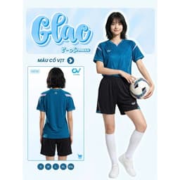 [Chính hãng CV Sport] (Có Nhận in tên số) Bộ Quần Áo Bóng Đá Chính Hãng CV Glac Xanh, Chất vải C-Airmax Fabric cao cấp 5