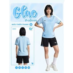 [Chính hãng CV Sport] (Có Nhận in tên số) Bộ Quần Áo Bóng Đá Chính Hãng CV Glac Xanh, Chất vải C-Airmax Fabric cao cấp 7