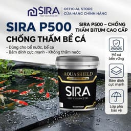 [4kg] Sơn Chống Thấm Bể Cá, Mái Tôn, Sàn Nền trước khi lát gạch, lỗ đinh mái tôn- SIRA P500 2