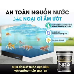 [4kg] Sơn Chống Thấm Bể Cá, Mái Tôn, Sàn Nền trước khi lát gạch, lỗ đinh mái tôn- SIRA P500 3