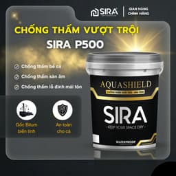 [4kg] Sơn Chống Thấm Bể Cá, Mái Tôn, Sàn Nền trước khi lát gạch, lỗ đinh mái tôn- SIRA P500 5