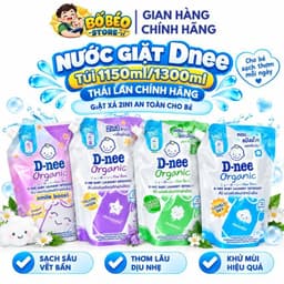 Nước giặt Dnee túi 1150ml/1300ml Thái Lan chính hãng, giặt xả 2in1 an toàn cho bé 1