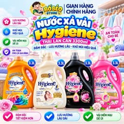 Nước Xả Vải Hygiene Thái Lan 3500ml Đậm Đặc, Lưu Hương Lâu, Khử Mùi, An Toàn Cho Bé, Giá Tốt 1