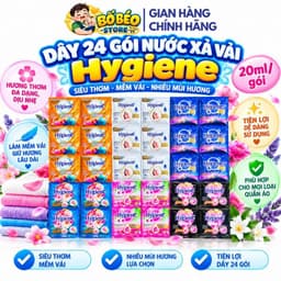 Dây 24 gói nước xả vải Hygiene 20ml siêu thơm, mềm vải, nhiều mùi hương, tiện lợi 1