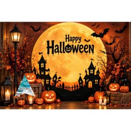 Phông Chụp Ảnh Halloween – Background Livestream 3D Trang Trí Tiệc Halloween (in theo kích thước yc) 1