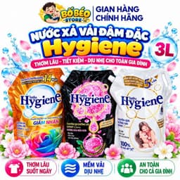 Nước Xả Vải Đậm Đặc Hygiene 3L Thơm Lâu, Tiết Kiệm, Dịu Nhẹ Cho Toàn Gia Đình 1
