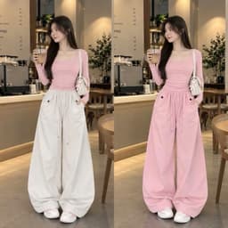 Quần Ống Rộng Cạp Chun Co Giãn Chất Kaki Lami Xịn Mềm Mịn Chiều Dài 89 Và 96CM {MYN013} 8