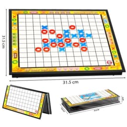 Bộ Đồ Chơi Bàn Cờ Caro XO Bằng Nhựa Trí Tuệ Cho Bé, Bộ Cờ Tic Tac Toe Giải Trí Gia Đình Kích Thước 31.5cm 9