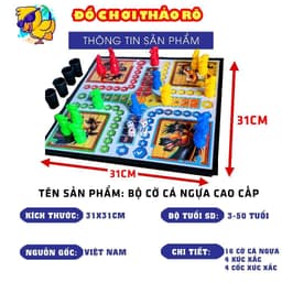 Bộ Cờ Cá Ngựa Nam Châm Gấp Gọn Cao Cấp 31.5cm - Đồ Chơi Bàn Cờ Giải Trí Trí Tuệ Cho Bé Và Gia Đình 5