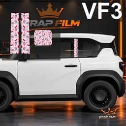 DECAL DÁN TRỤ XE & NẮP SẠC VINFAST VF3 – NHIỀU MẪU HOẠ TIẾT 1
