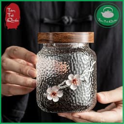 Hũ Thủy Tinh Borosilicate Nắp Gỗ Kín Khí, Đựng Đa Năng 2