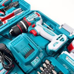Bộ Combo Máy khoan búa 66N/m TIDLI206681 dùng pin 20V Kèm 218 Phụ Kiện Total THKTHP42187 3
