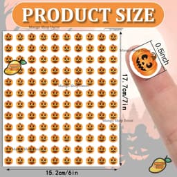 Set 4 Tấm Sticker Halloween Mini Hình Ma Và Bí Ngô Trang Trí Decor Halloween 8