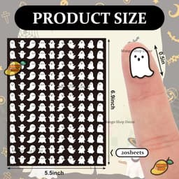 Set 4 Tấm Sticker Halloween Mini Hình Ma Và Bí Ngô Trang Trí Decor Halloween 7