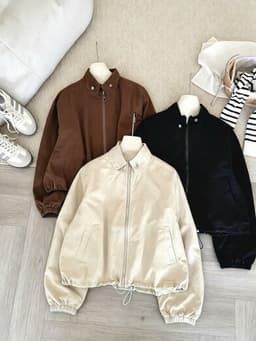 Áo Khoác Bomber Nữ Khóa Kéo Cổ Bẻ Tay Bo Co Giãn – Phong Cách Hàn Quốc Basic Trẻ Trung Năng Động Hot Trend 2026 6